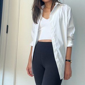 White Athleta Performance Poplin